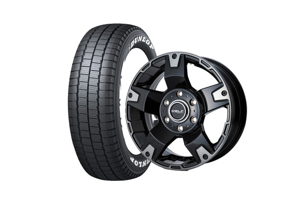 Delf03-17BC 17インチホイール ＋ DUNLOP W01 for WINTER 195/80R17 107/105N LT規格（4本セット)