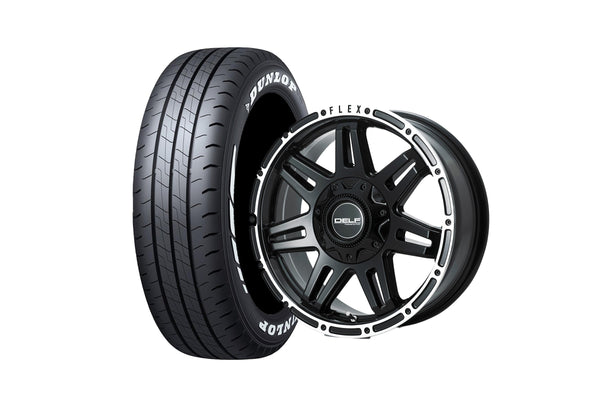 Delf04-17GB 17インチホイール ＋ DUNLOP W01 215/60R17 LT規格（4本セット)