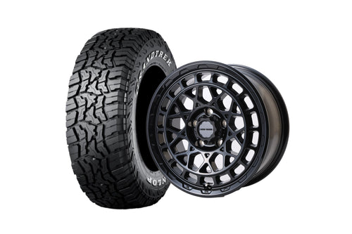 【デリカ】マッドヴァンスX TYPE M GB 16インチホイール ＋ GRANDTREK R/T01 235/70R16 104/101Q ホワイトレター(4本セット)