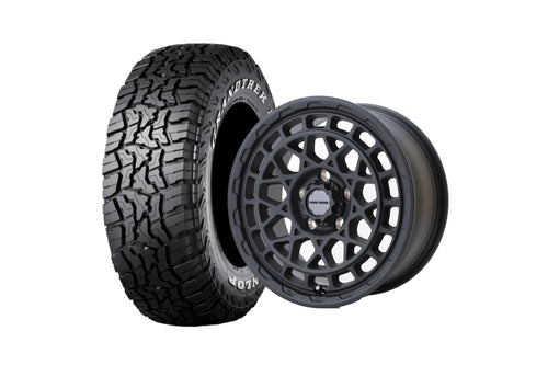 【デリカ】マッドヴァンスX TYPE M FB 16インチホイール ＋ GRANDTREK R/T01 235/70R16 104/101Q ホワイトレター(4本セット)