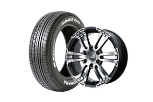Delf02-18BP 18インチホイール ＋ PA03 ホワイトレター225/50R18 107/105 LT規格（4本セット)