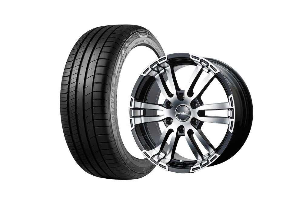 Delf02-18BP 18インチホイール ＋ EAGLE RV-F02 225/50R18 99VXL（4本セット)