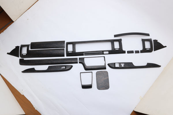 インテリアパネル 艶消マホガニー黒木目ワイド3点セット