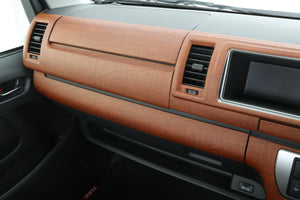 【ハイエース】インテリアパネル 茶木目ワイド3点セット