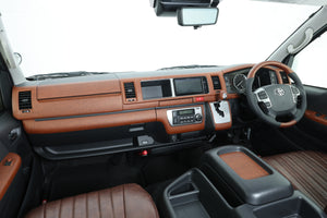 【ハイエース】インテリアパネル 茶木目ワイド3点セット