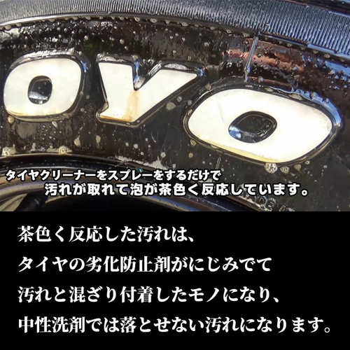タイヤクリーナー（500ml） ホワイトレターも真っ白に！