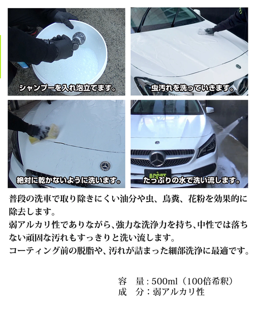 脱脂シャンプー（100倍希釈）弱アルカリ性