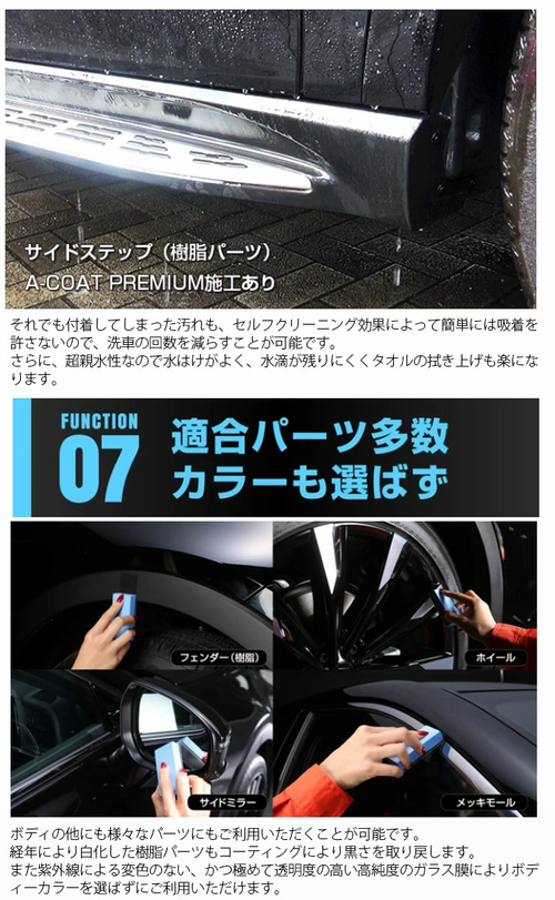 ACOAT PREMIUM 超親水ガラスコーティング 一式